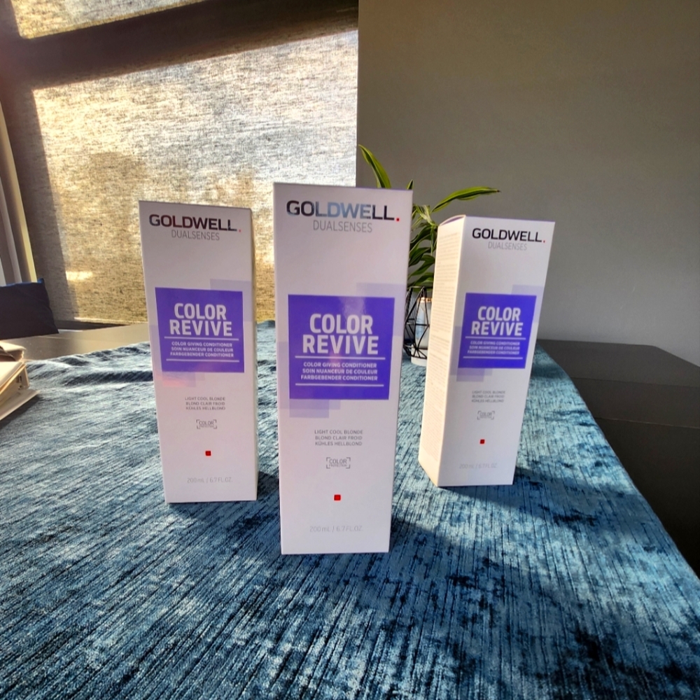 Lot of 3  Goldwell Revive Color Correction Purple Conditioner Cool Blonde  new